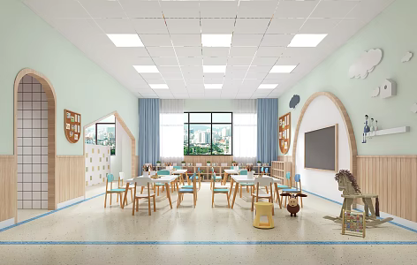 Nordic Kindergarten Classroom 3d model