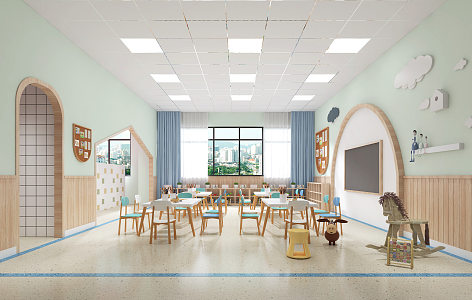 Nordic Kindergarten Classroom 3d model