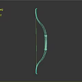 Traditional Wooden Bow Weapon With Green Grip And Brown Curved Design For Archery