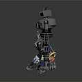 Robot Assistant Small Robot Butler Robot Butler Figure Game Figure 3d model