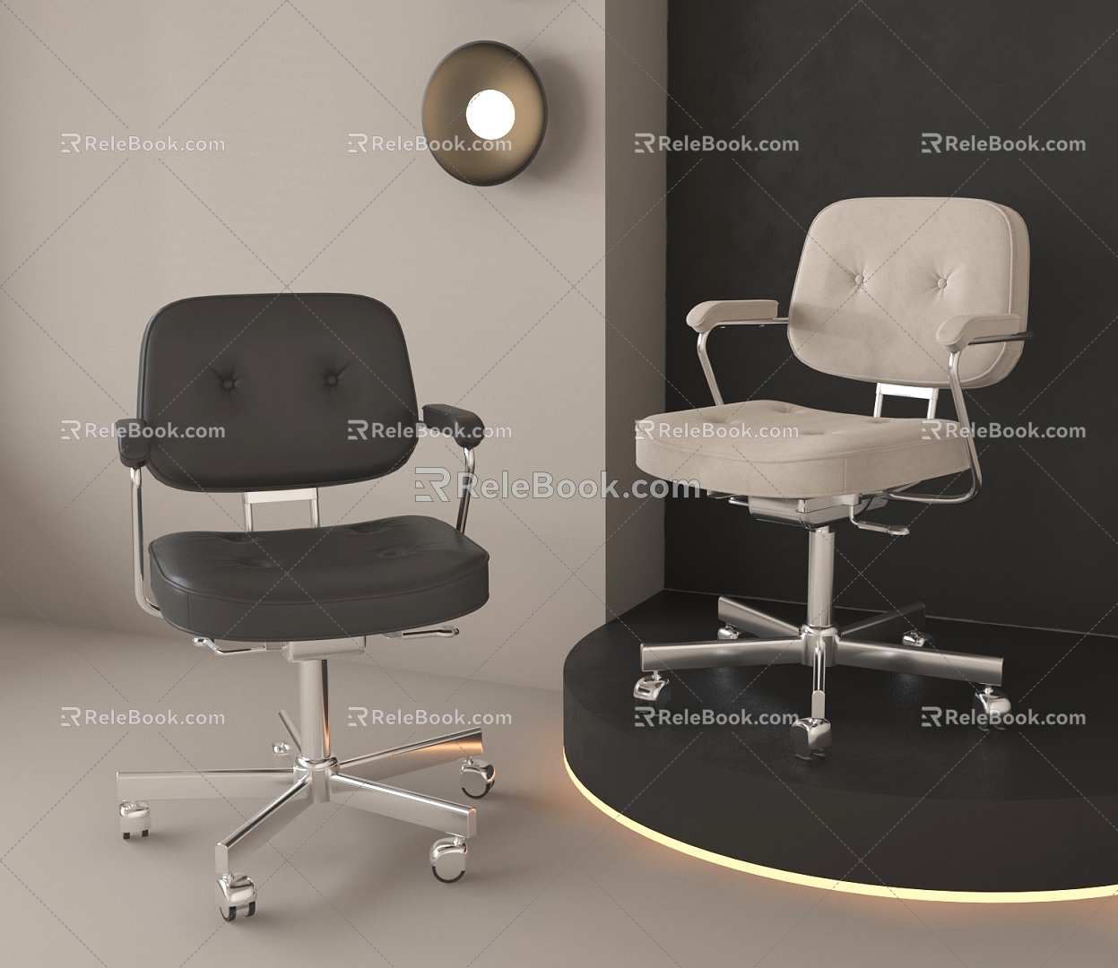 Modern Office Chair Training Chair Dining Chair Single Chair 3d model