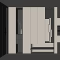 Modern Light Gray Shoe Cabinet With Storage Bench And Minimalist Design