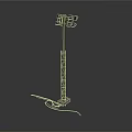 Industrial Outdoor Lighting Pole With Multiple Lamps Base Structure And Wiring Detail