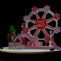 Coca-Cola Promotion Display With Ferris Wheel Candy Trees And Festival Elements