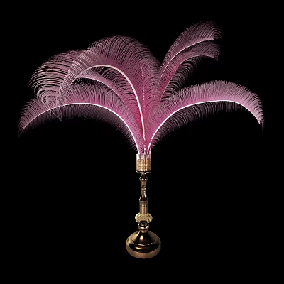 Modern Ornaments Ostrich Feather Ornaments 3d model Modern Ornaments Ostrich Feather Ornaments 3d model