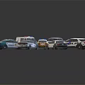 Various Toy Police Vehicles With Different Models And Colors