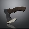Sturdy Axe Weapon With Wooden Handle And Sharp Metal Head Design
