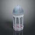 Detailed Domed Gazebo Structure With Textured Columns And Sturdy Base Design