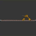 Industrial Railway Track Switch Equipment With Yellow Mechanism And Metal Rails