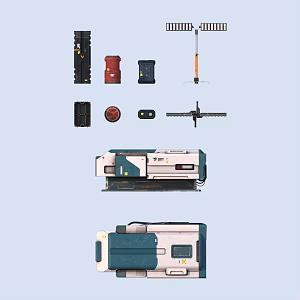 Hardware Machinery Parts Cabin Assembly 3d model
