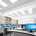 Modern Classroom Computer Classroom 3d model
