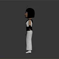 Egyptian Style Game And Movie Character With Golden Headdress White Robe And Scepter