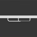 White Square Board With Curved Metal Hook Modern Home Hanging Design