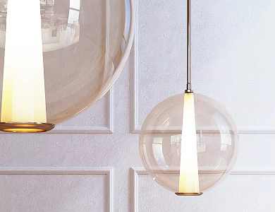 Modern chandelier glass chandelier 3d model