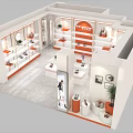 Modern Shoe Store 3d model