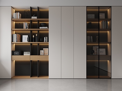 Modern bookcase model