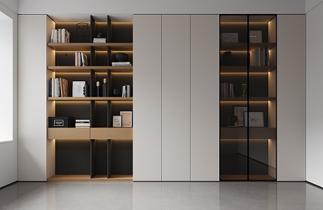 Modern bookcase 3d model