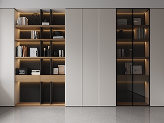 Modern bookcase 3d model