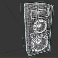 Black Floor Standing Electronic Audio Speaker With Dual Woofers For Clear Sound
