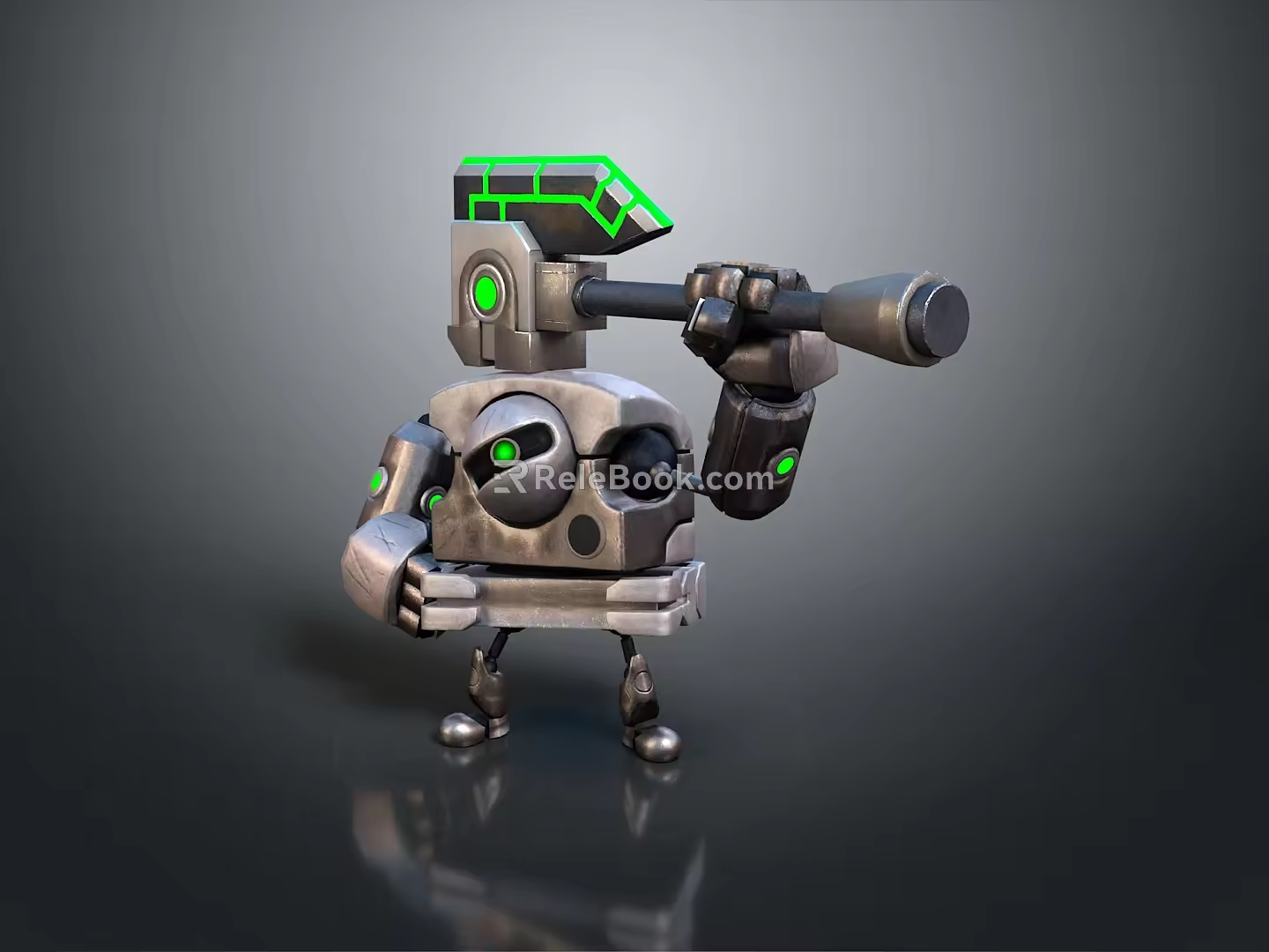 Industrial Robot Single Wheel Robot Double Wheel Robot Assistant Small Robot 3d model