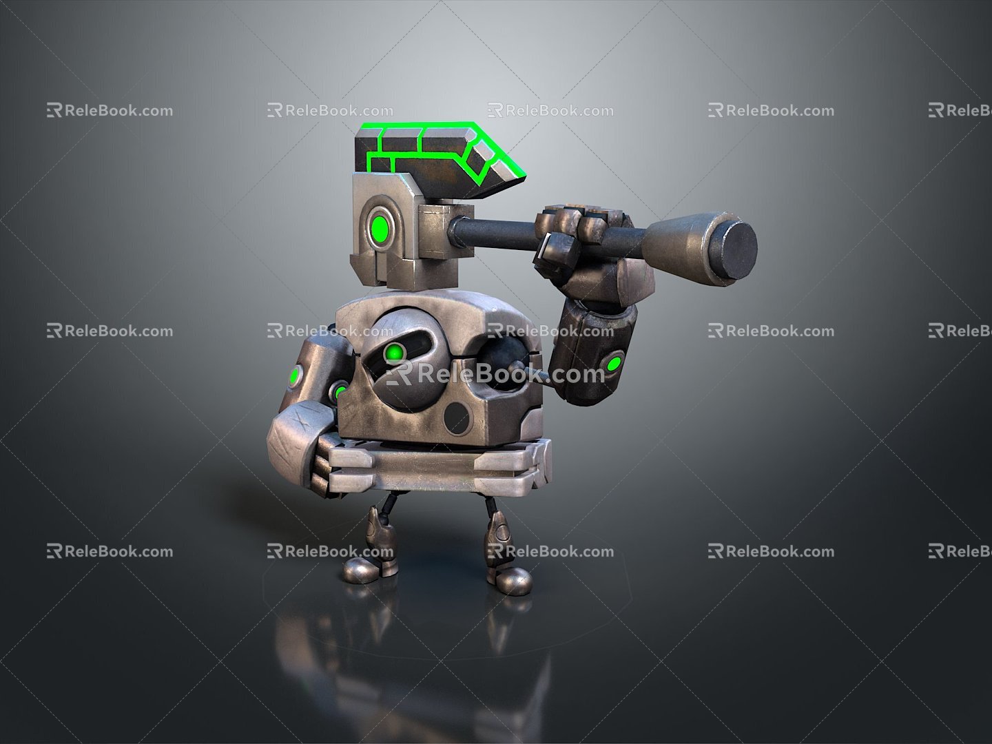 Industrial Robot Single Wheel Robot Double Wheel Robot Robot Robot Assistant Small Robot 3d model