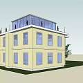 Modern Detached Villa Featuring Green Roof Terrace Balcony And Large Glass Windows
