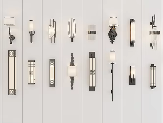 New Chinese Wall Lamp 3d model