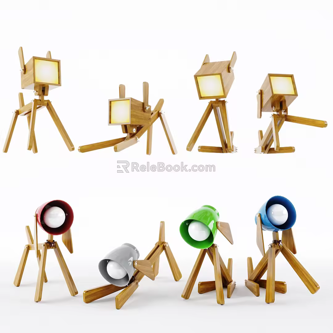 Nordic Table Lamp Puppy Table Lamp Combination 3d model