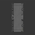 Heavy Duty Grey Metal Equipment Case With Locking Latches Reinforced Frame And Ventilation Grilles