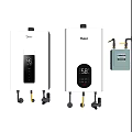 Midea and Haier White Wall Mounted Water Heaters With Digital 3d model