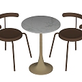 Casual table and chair combination 3d model