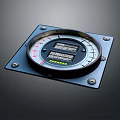 Mechanical Engine Tachometer Gauge With RPM Scale And Overspeed Indicator 3d model