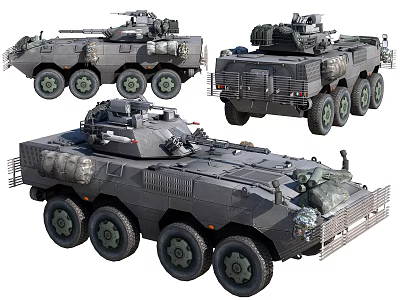 Modern Military Tank Featuring Multiple Views Armored Design And Camo Pattern 3d model