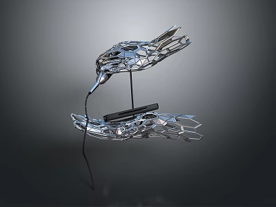 Advanced Silver Mechanical Structure Hand Like Medical Device With Two Connected Parts 3d model