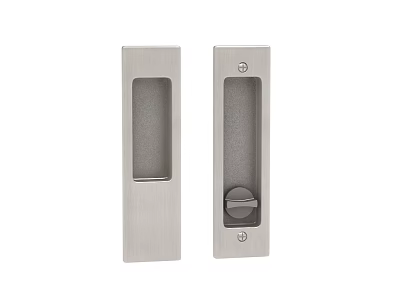 Stainless Steel Door Handle Modern Recessed Design With Lock Mechanism For Home Use 3d model