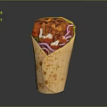 Delicious Grilled Chicken Wrap With Fresh Vegetables And Creamy Sauce
