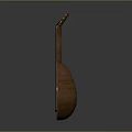 Classic Wooden Lute Instrument With Pear Shaped Body And Decorative Soundhole