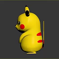 Yellow Pikachu Game Movie Character With Black Tipped Ears Red Cheeks And Lightning Shaped Tail
