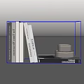 Modern Stylish Decorative Ornament and Book Stack Display with Subculture Book 3d model