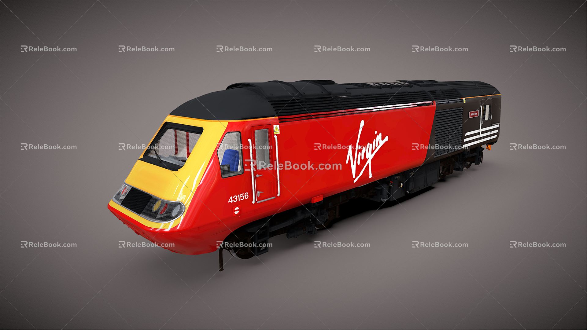 Modern Train Cartoon Train 3d model