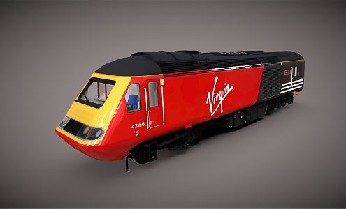 Modern Train Cartoon Train 3d model