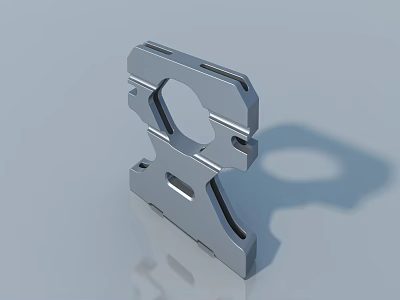 Swing Door Hardware Silver Metal Hinge with Sturdy Structure and Durable Design 3d model