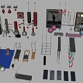 Diverse Sports Equipment Collection Including Gym Rings Dumbbells Yoga Balls And Training Mats