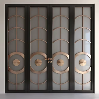 Modern Minimalist sliding door 3d model