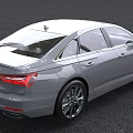 Silver Audi Sedan Featuring Sleek Design Alloy Wheels And Modern Front Grille