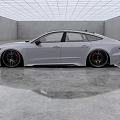 White Sports Car With Sleek Body Black Wheels And Red Calipers In Modern Indoor Studio