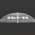 Contemporary Transparent Textured Glass Sphere Pendant Lighting Combination With Modern Design