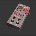 Modern Synthesizer Portable Synthesizer Mixer Reverberator 3d model
