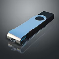 Sleek Metal USB Flash Drive With Black And Silver Design For Computer Storage