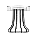 Modern round several sides several 3d model